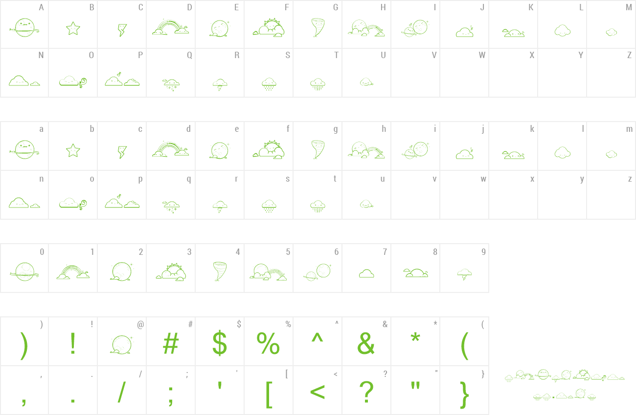 Font Toy Cloud preview